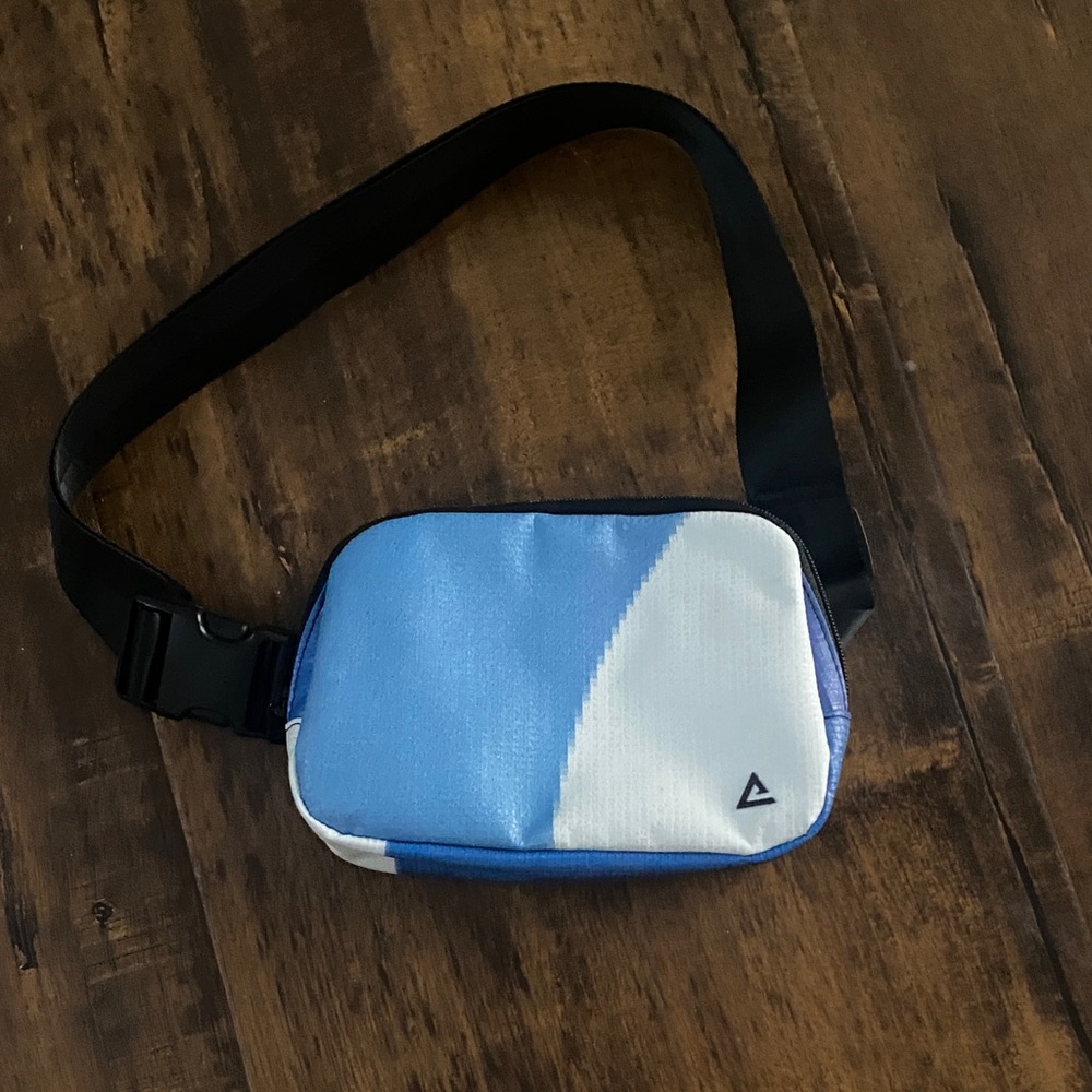 Rateform Blue and White Women's Crossbody Bag/belt bag